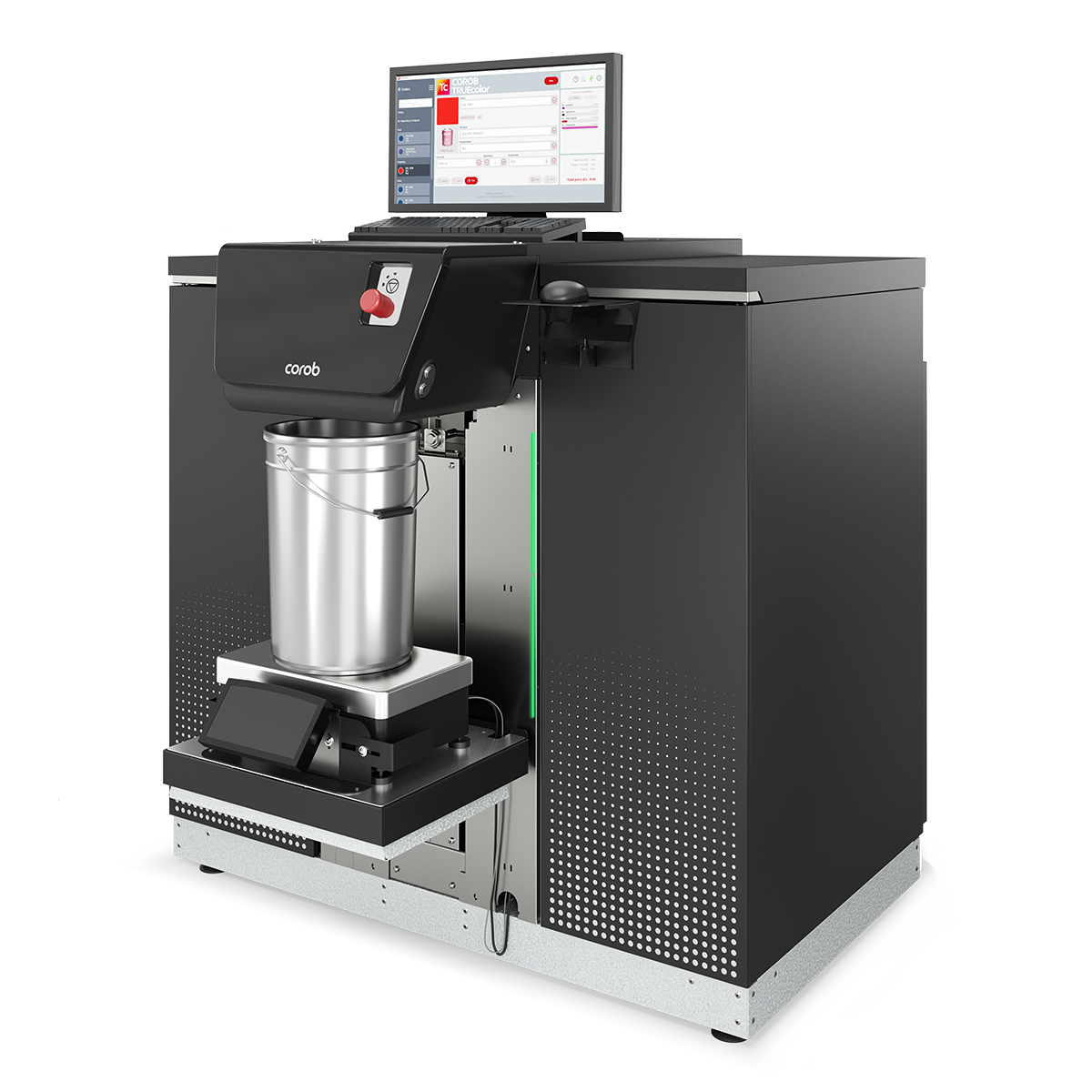 EVOPWR Automatic paint dispenser. Applications that require weight-based dispensing