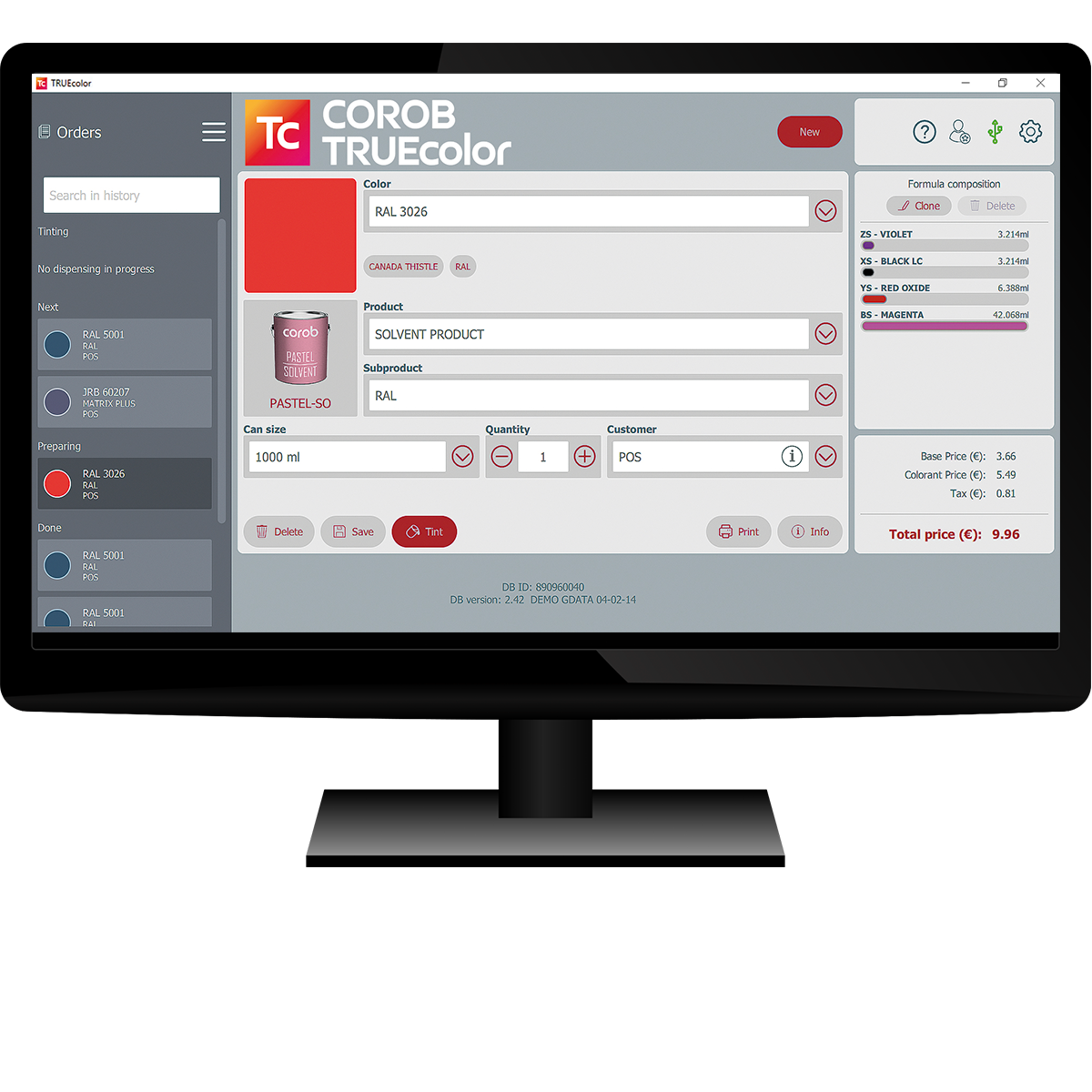 TRUEcolor tinting software -1