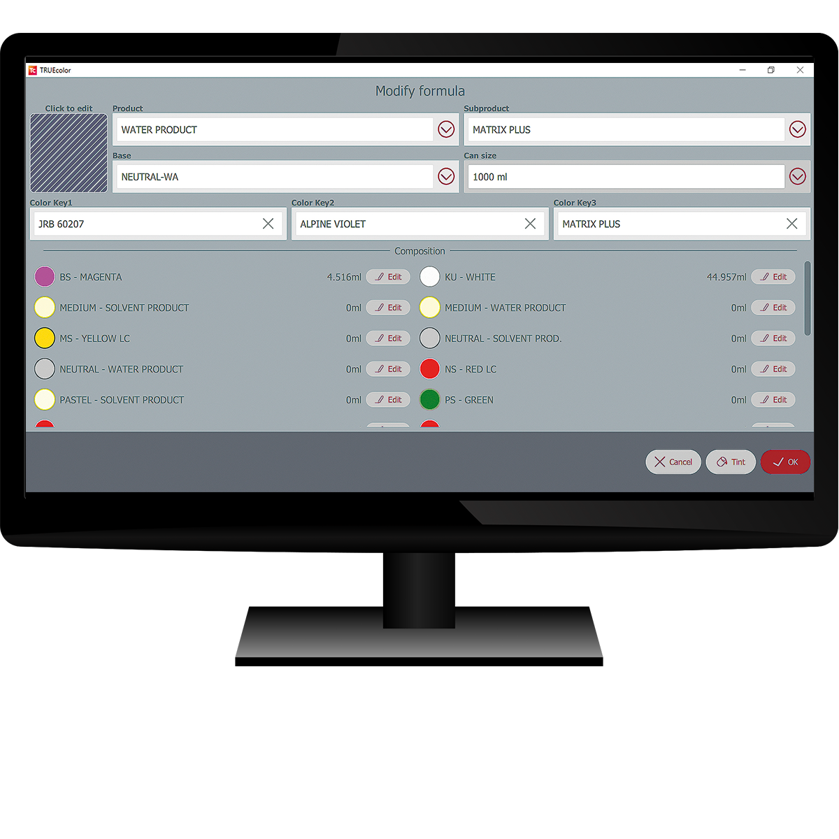 TRUEcolor tinting software -3