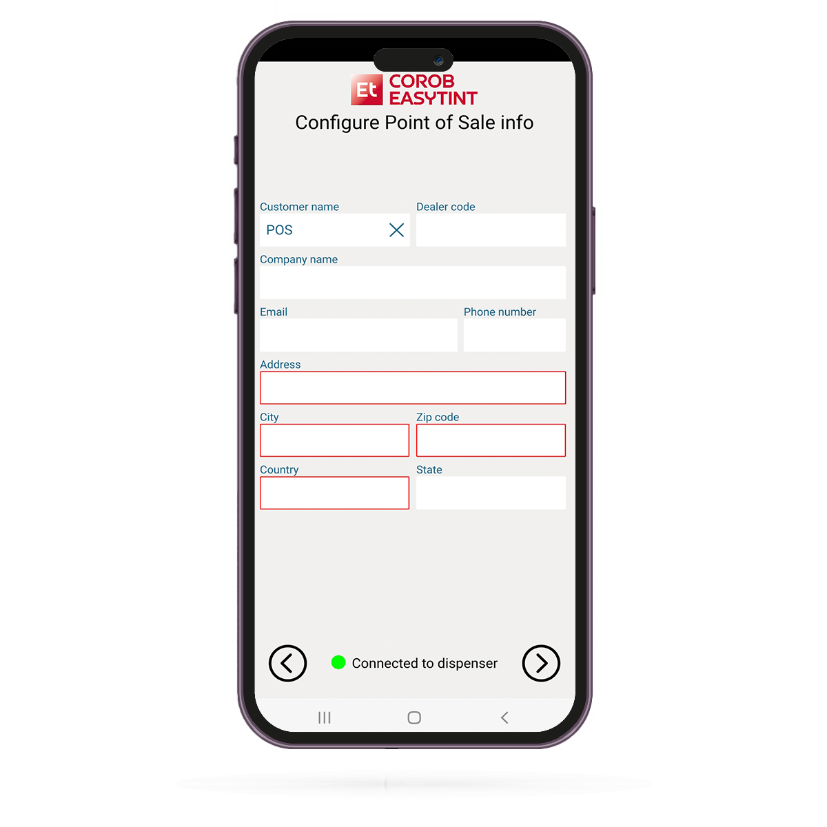Easytint POS configuration -1